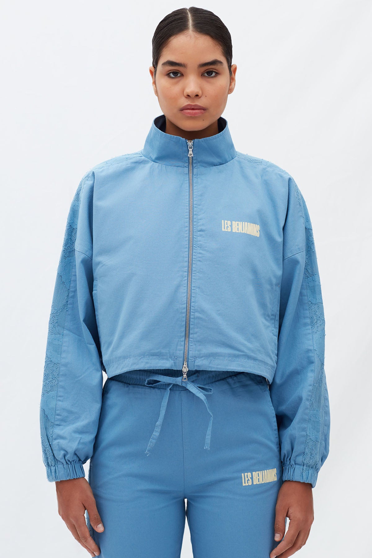 Les Benjamins Geniş Kesim Fermuarlı Crop Ceket-Libas Trendy Fashion Store