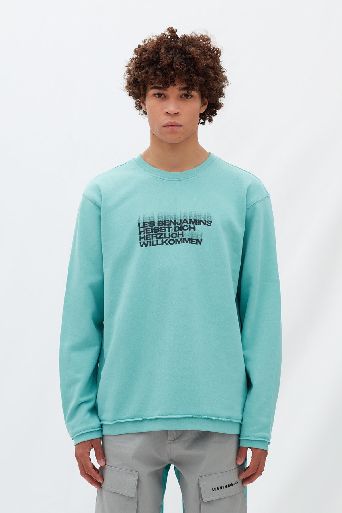 Les Benjamins Yuvarlak Yaka Logolu Sweatshirt-Libas Trendy Fashion Store