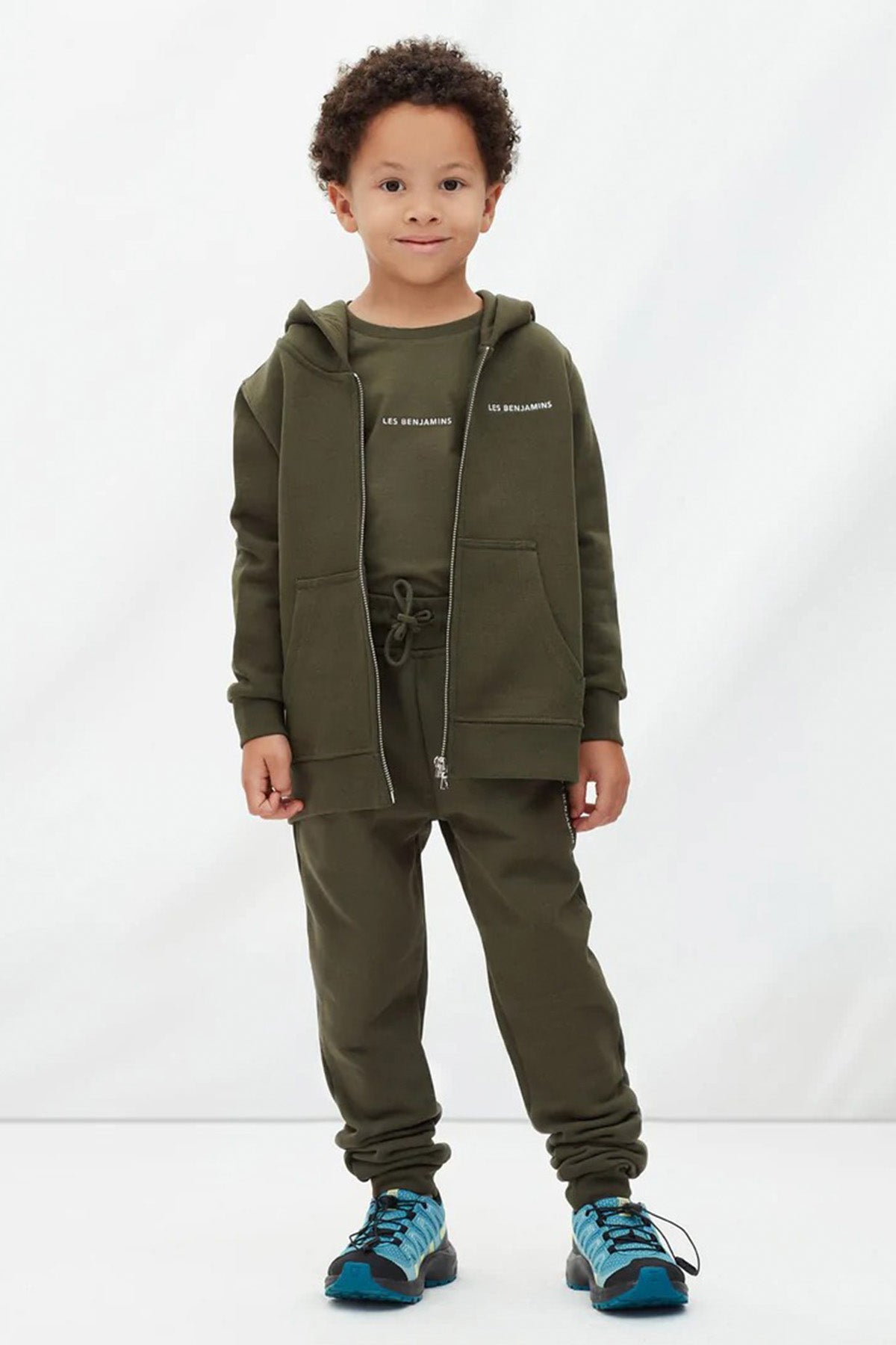 Les Benjamins Kids 4-7 Yaş Unisex Çocuk Logolu Kapüşonlu Sweatshirt Ceket-Libas Trendy Fashion Store