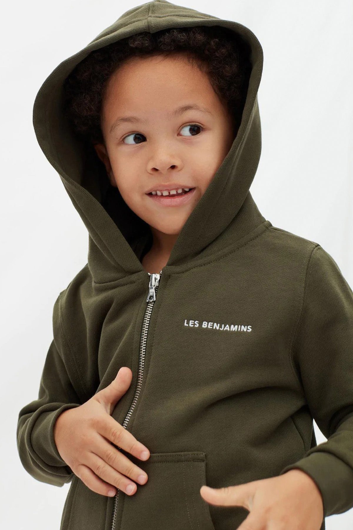 Les Benjamins Kids 4-7 Yaş Unisex Çocuk Logolu Kapüşonlu Sweatshirt Ceket-Libas Trendy Fashion Store