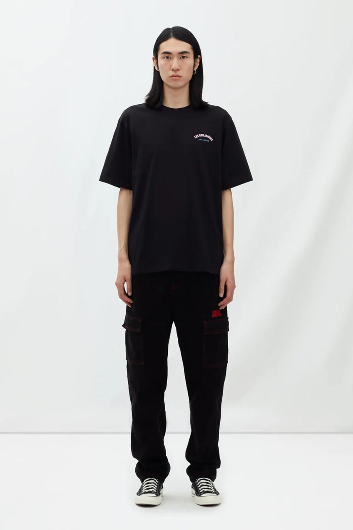 Les Benjamins Yuvarlak Yaka Logolu T-shirt-Libas Trendy Fashion Store