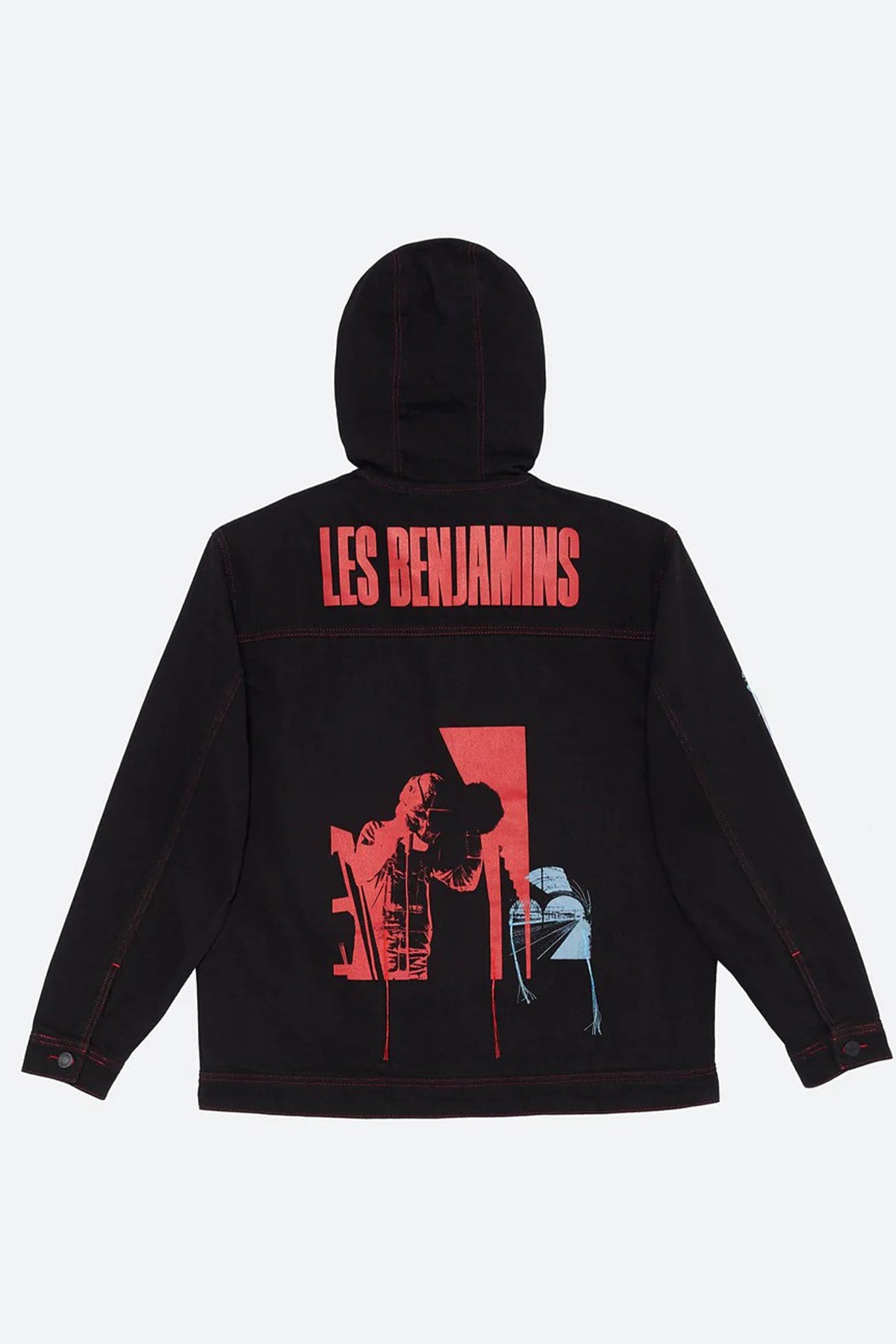 Les Benjamins Logolu Kapüşonlu Geniş Kesim Ceket-Libas Trendy Fashion Store