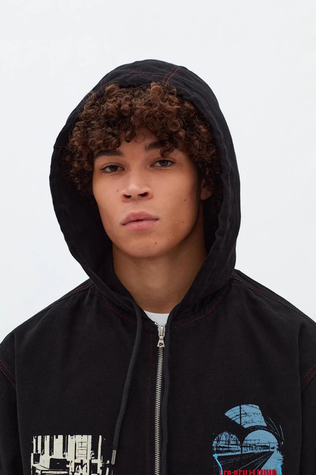 Les Benjamins Logolu Kapüşonlu Geniş Kesim Ceket-Libas Trendy Fashion Store