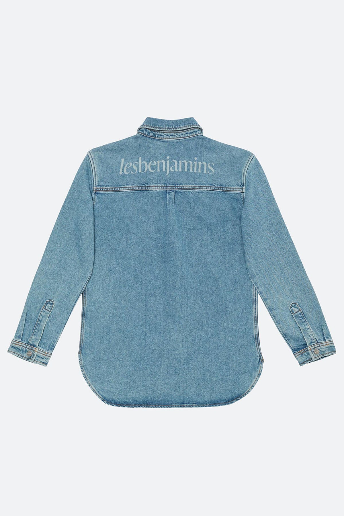 Les Benjamins Logolu Denim Gömlek-Libas Trendy Fashion Store