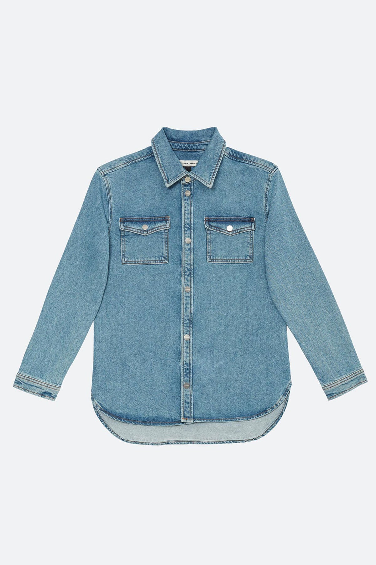 Les Benjamins Logolu Denim Gömlek-Libas Trendy Fashion Store