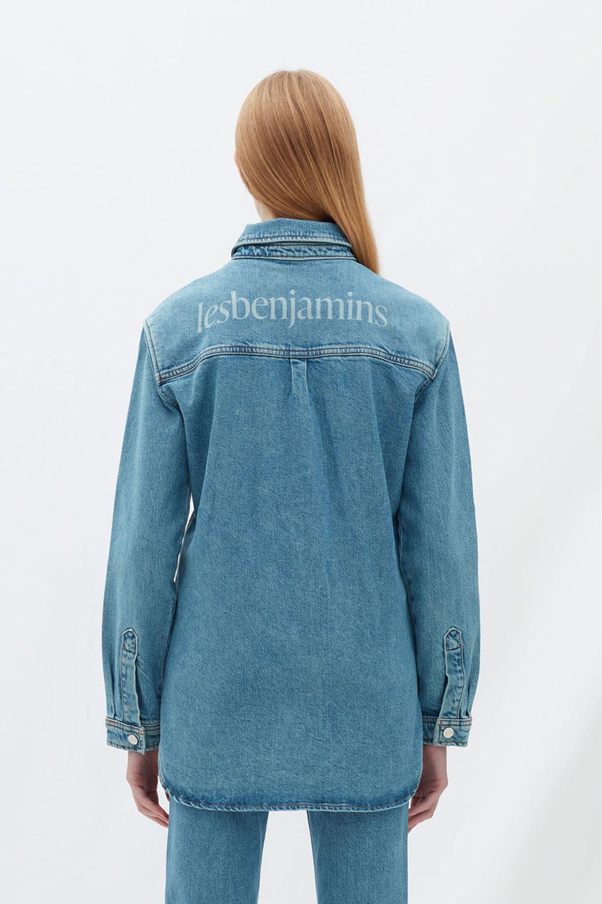 Les Benjamins Logolu Denim Gömlek-Libas Trendy Fashion Store