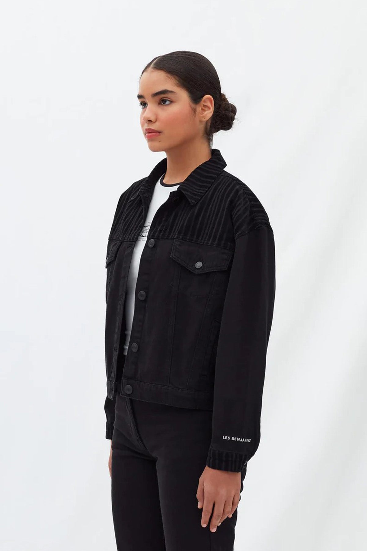 Les Benjamins Fitilli Kadife Detaylı Denim Ceket-Libas Trendy Fashion Store