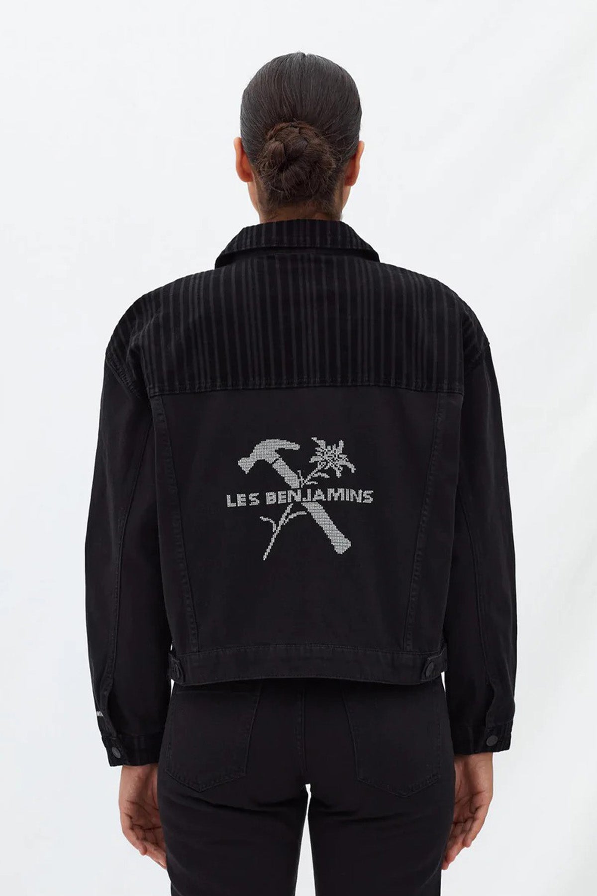 Les Benjamins Fitilli Kadife Detaylı Denim Ceket-Libas Trendy Fashion Store