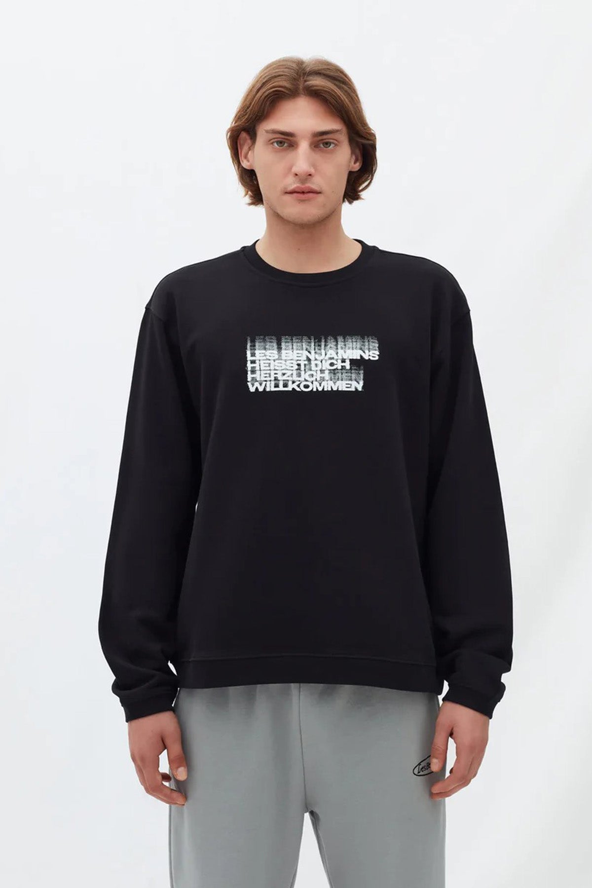 Les Benjamins Yuvarlak Yaka Logolu Sweatshirt-Libas Trendy Fashion Store