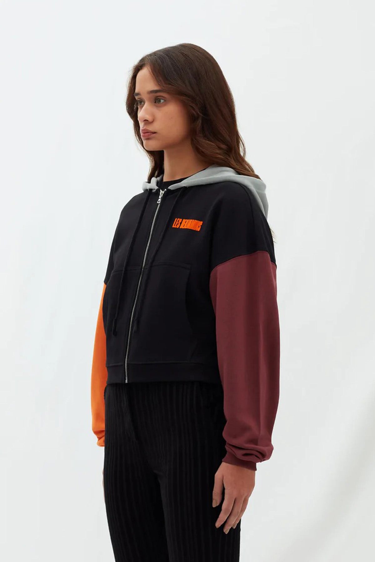 Les Benjamins Kapüşonlu Crop Sweatshirt Ceket-Libas Trendy Fashion Store