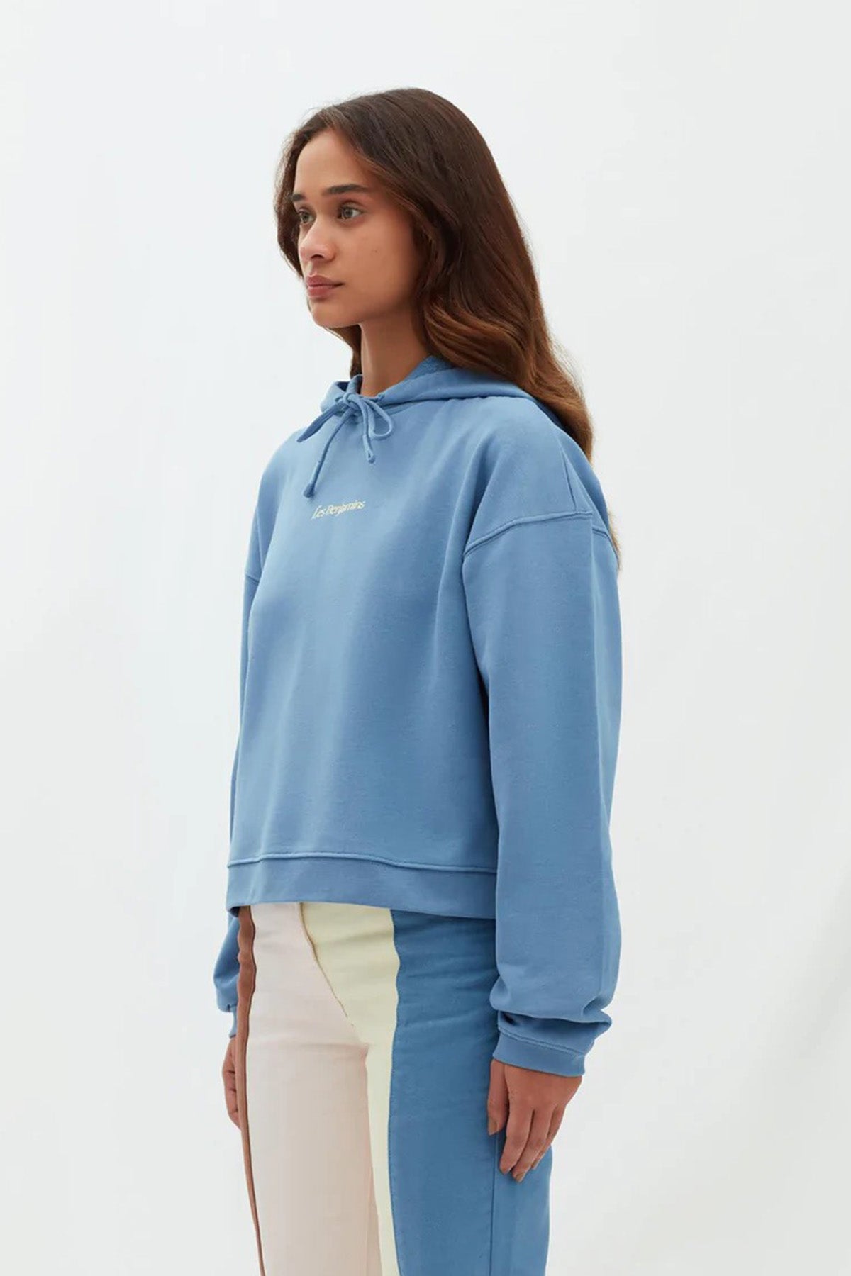 Les Benjamins Logolu Kapüşonlu Geniş Kesim Sweatshirt-Libas Trendy Fashion Store