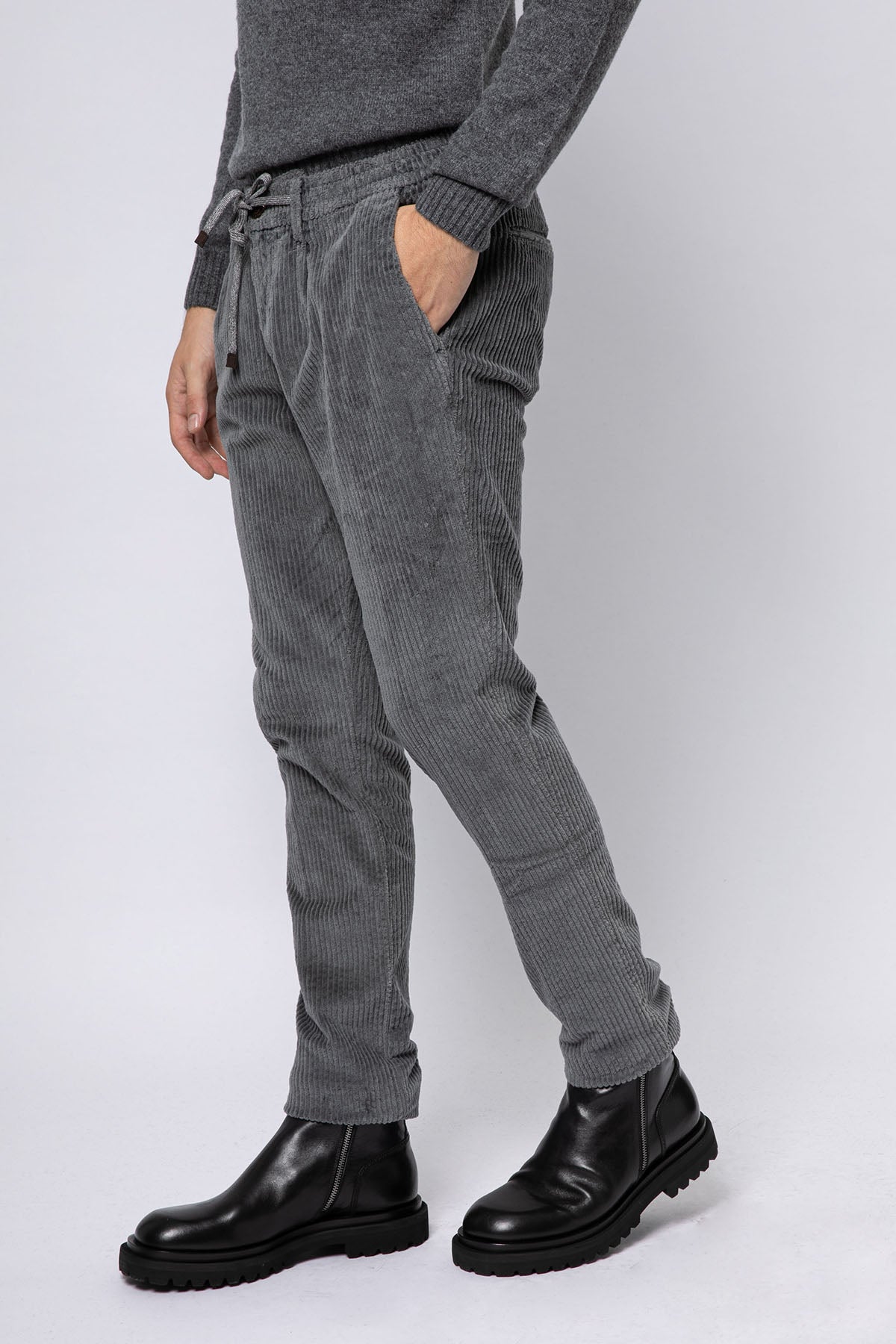 Fradi Smooth Fit Fitilli Kadife Beli Lastikli Tek Pile Streç Pantolon-Libas Trendy Fashion Store