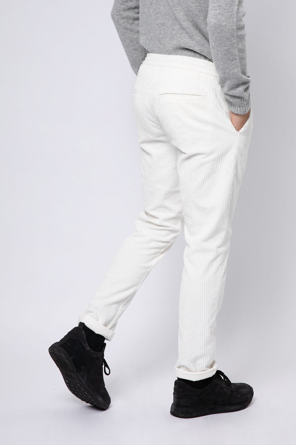 Fradi Smooth Fit Fitilli Kadife Beli Lastikli Tek Pile Streç Pantolon-Libas Trendy Fashion Store