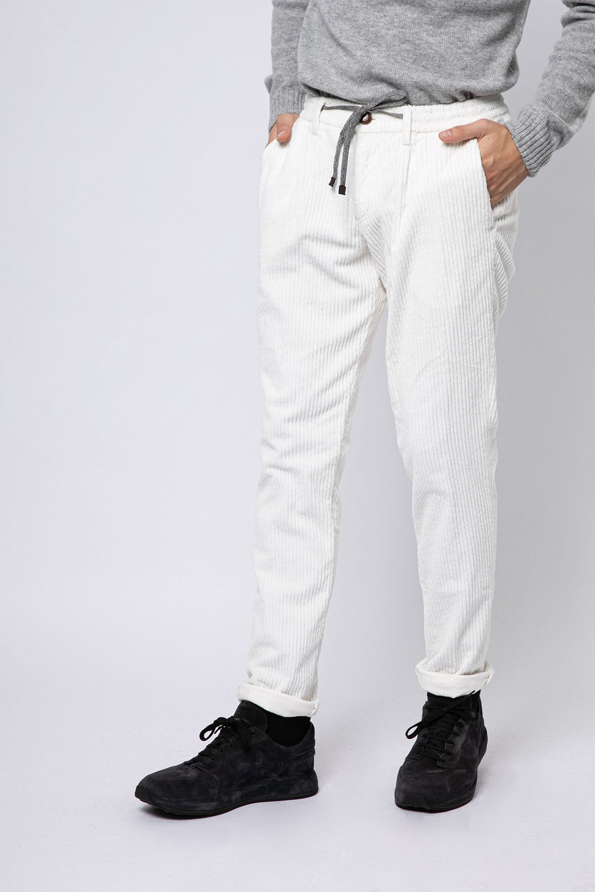 Fradi Smooth Fit Fitilli Kadife Beli Lastikli Tek Pile Streç Pantolon-Libas Trendy Fashion Store