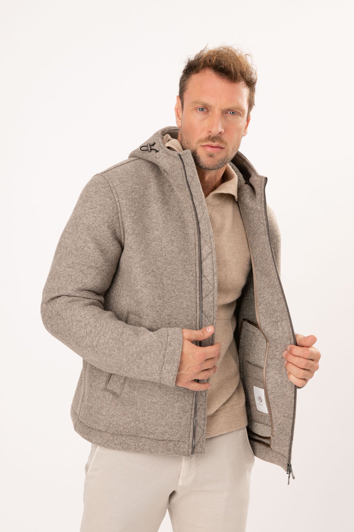 Fradi William Kapüşonlu Yün Kaban-Libas Trendy Fashion Store