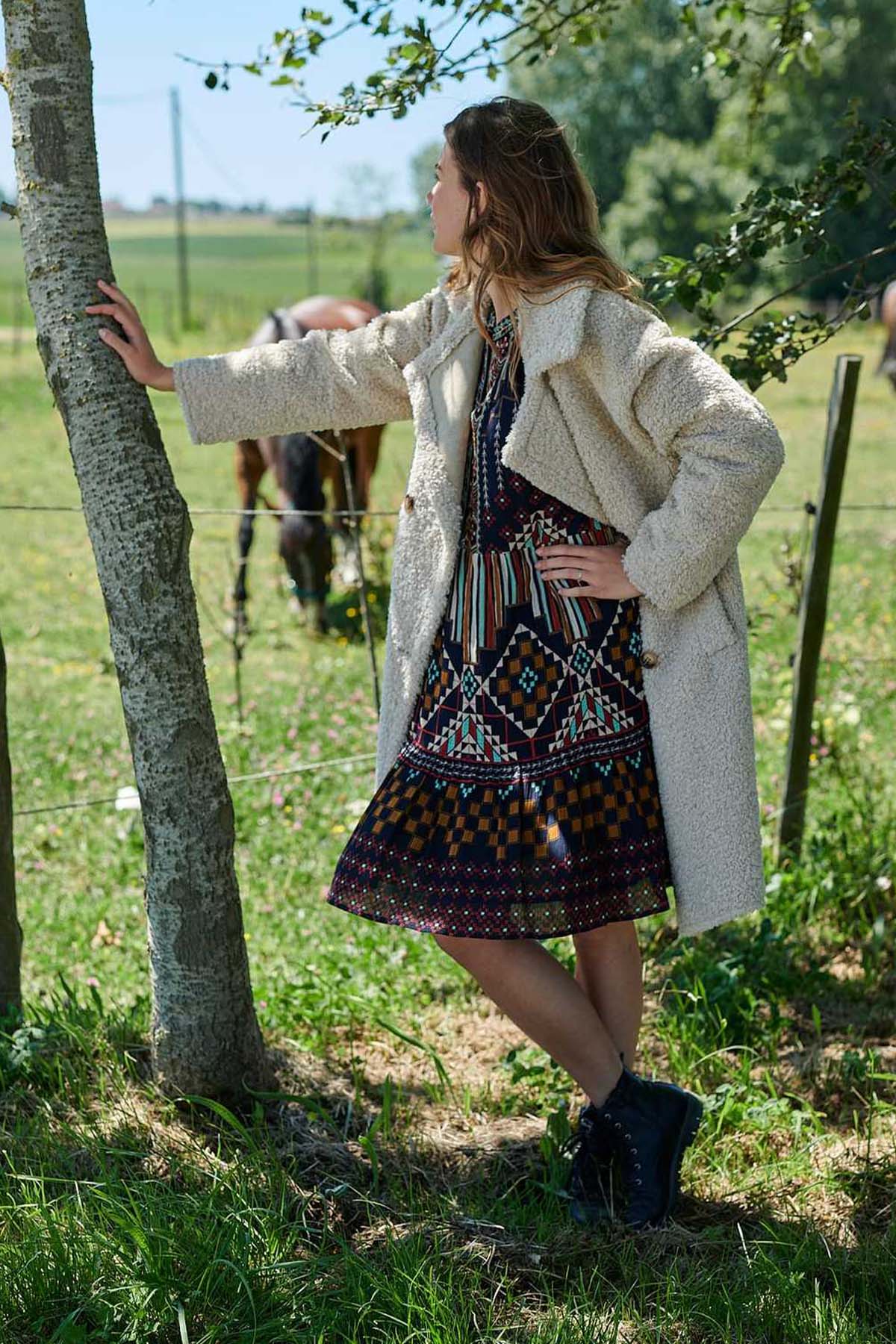 Rene Derhy Kruvaze Peluş Kaban-Libas Trendy Fashion Store