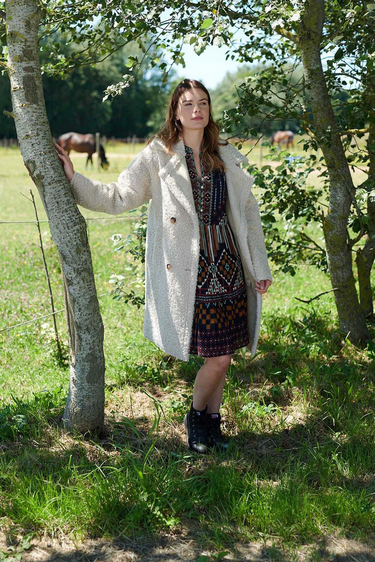 Rene Derhy Kruvaze Peluş Kaban-Libas Trendy Fashion Store