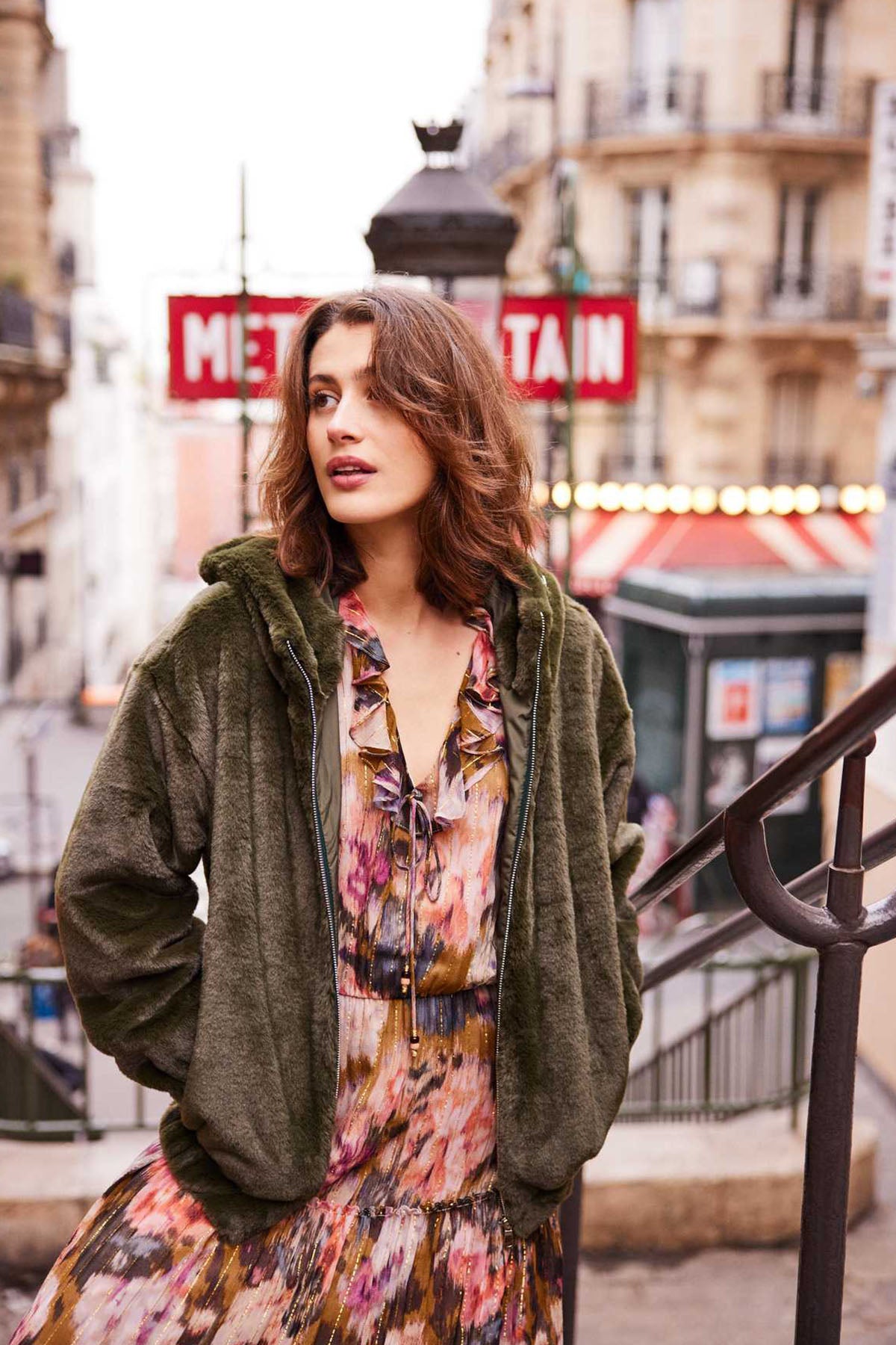 Rene Derhy Kapüşonlu Peluş Mont-Libas Trendy Fashion Store