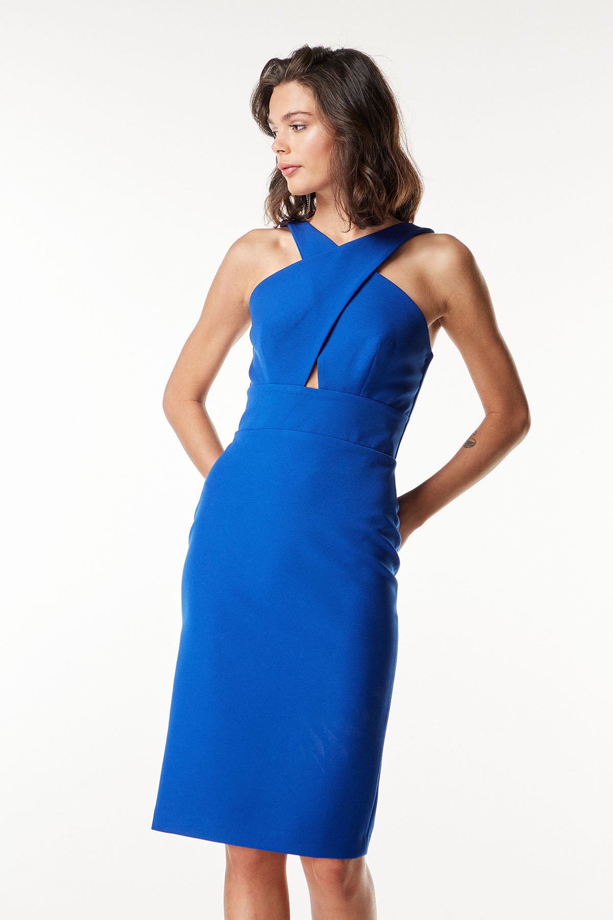 Bsb Çapraz Askılı Dizüstü Elbise-Libas Trendy Fashion Store