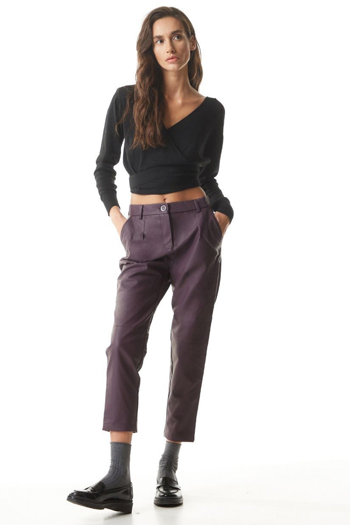 Bsb Çift Pile Deri Pantolon-Libas Trendy Fashion Store