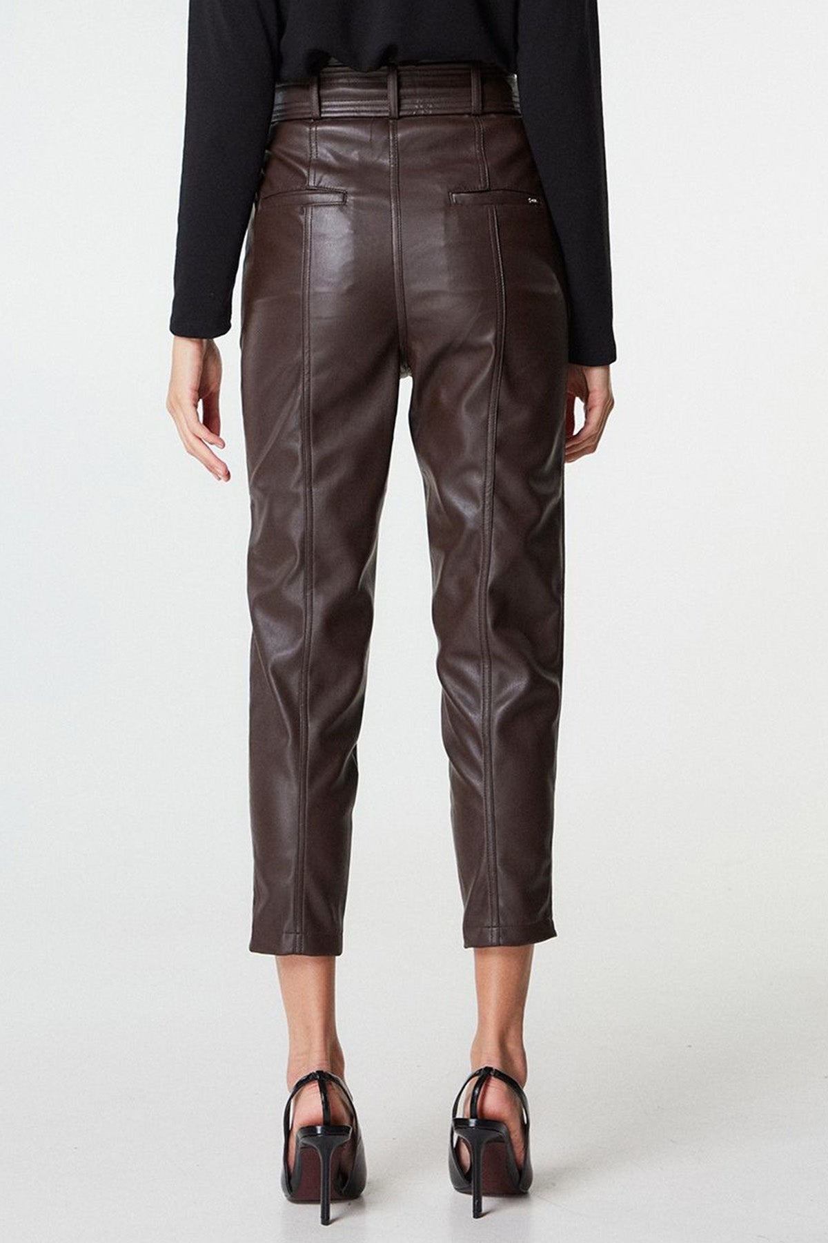 Bsb Kuşaklı Deri Pantolon-Libas Trendy Fashion Store