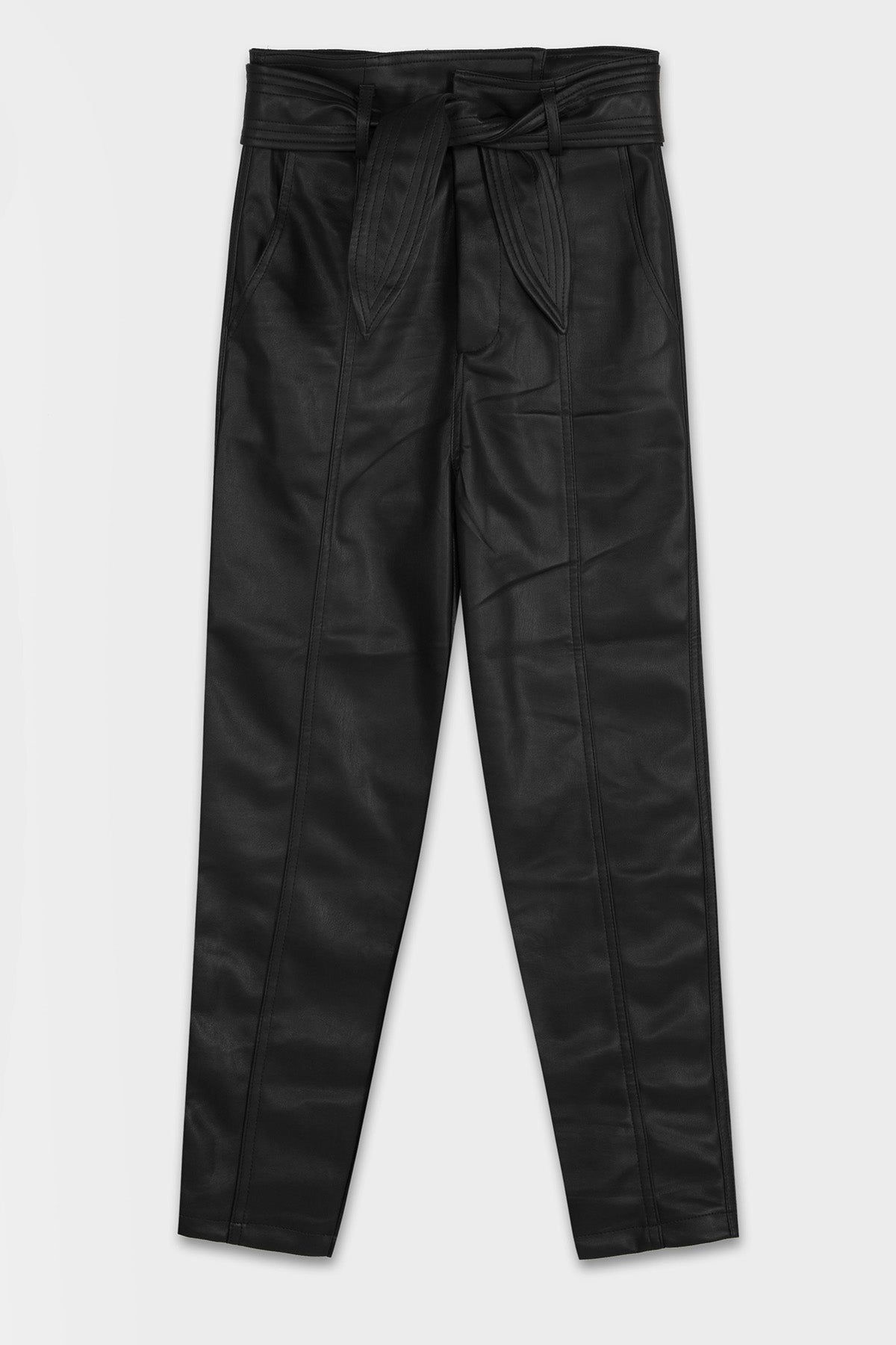 Bsb Kuşaklı Deri Pantolon-Libas Trendy Fashion Store