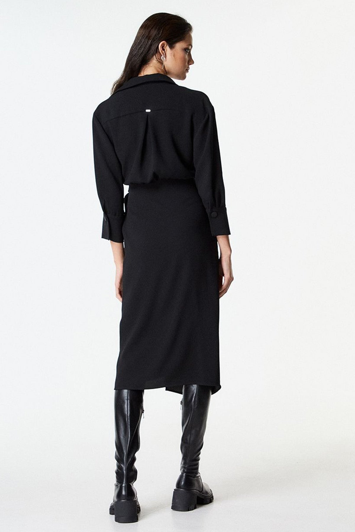 Bsb Kruvaze Midi Elbise-Libas Trendy Fashion Store