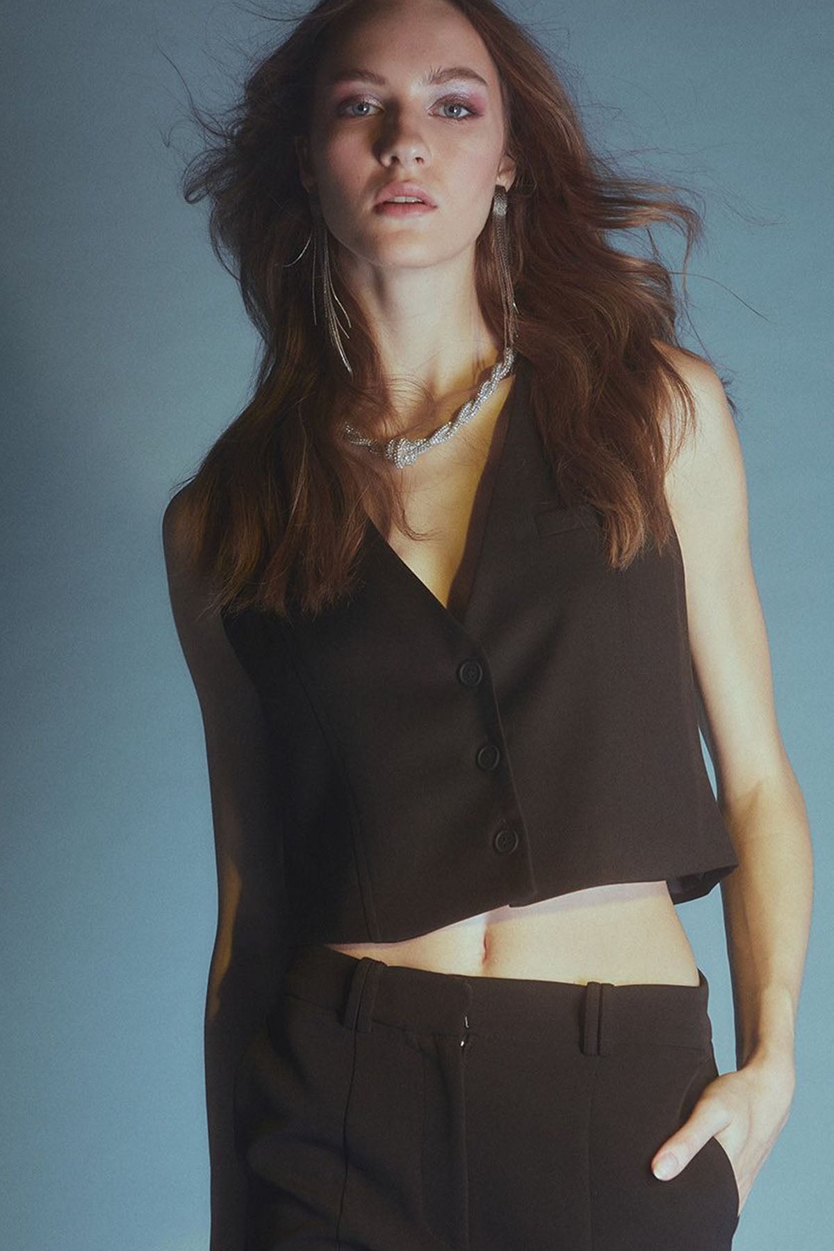 Bsb V Yaka Kolsuz Yelek-Libas Trendy Fashion Store