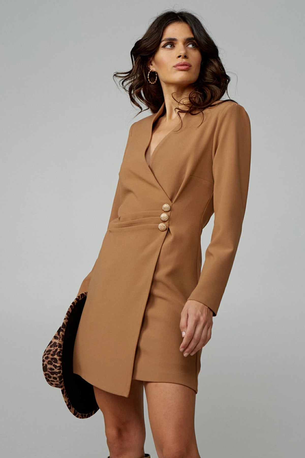 Lynne Kruvaze Mini Elbise-Libas Trendy Fashion Store