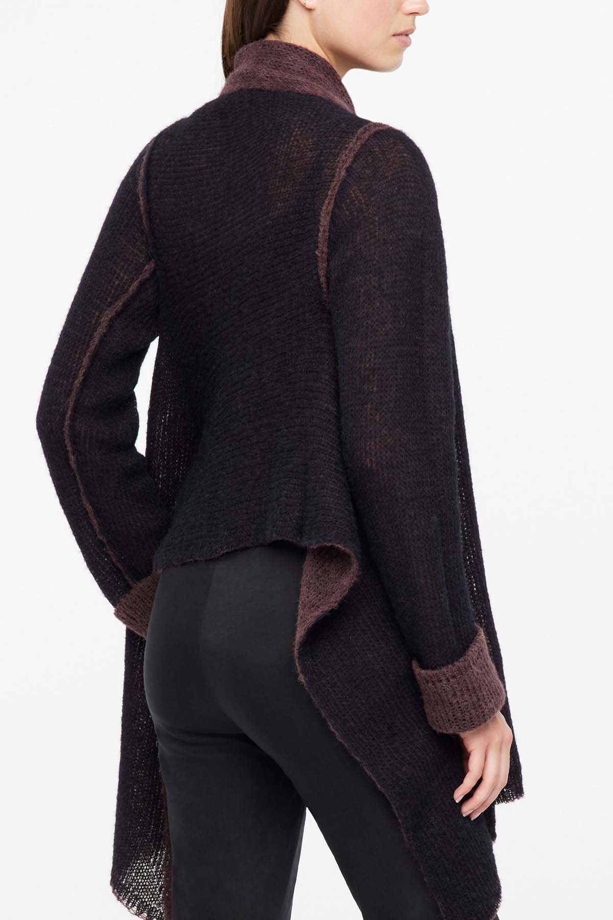 Sarah Pacini Çift Taraflı Yün Örgü Triko Ceket-Libas Trendy Fashion Store