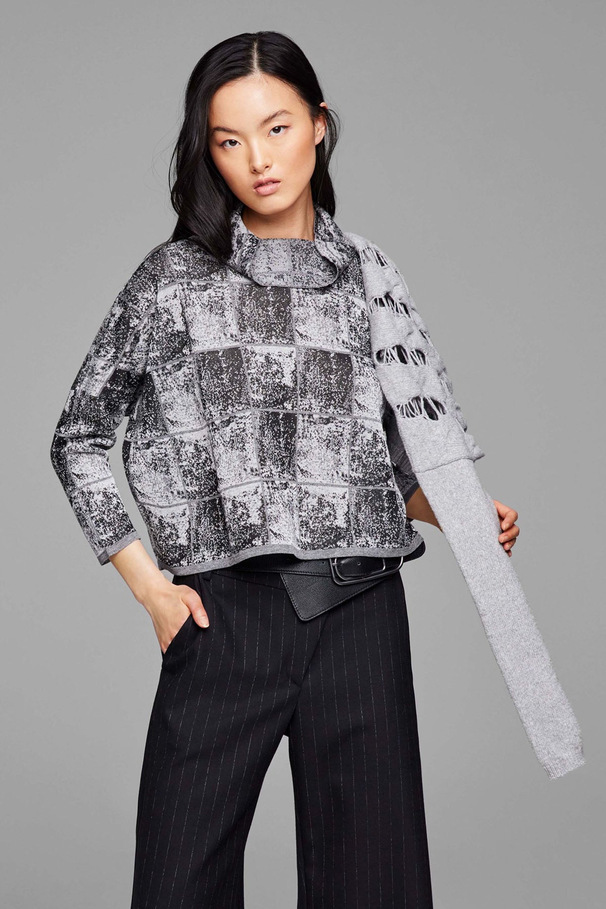 Sarah Pacini Dökümlü Yaka Triko-Libas Trendy Fashion Store