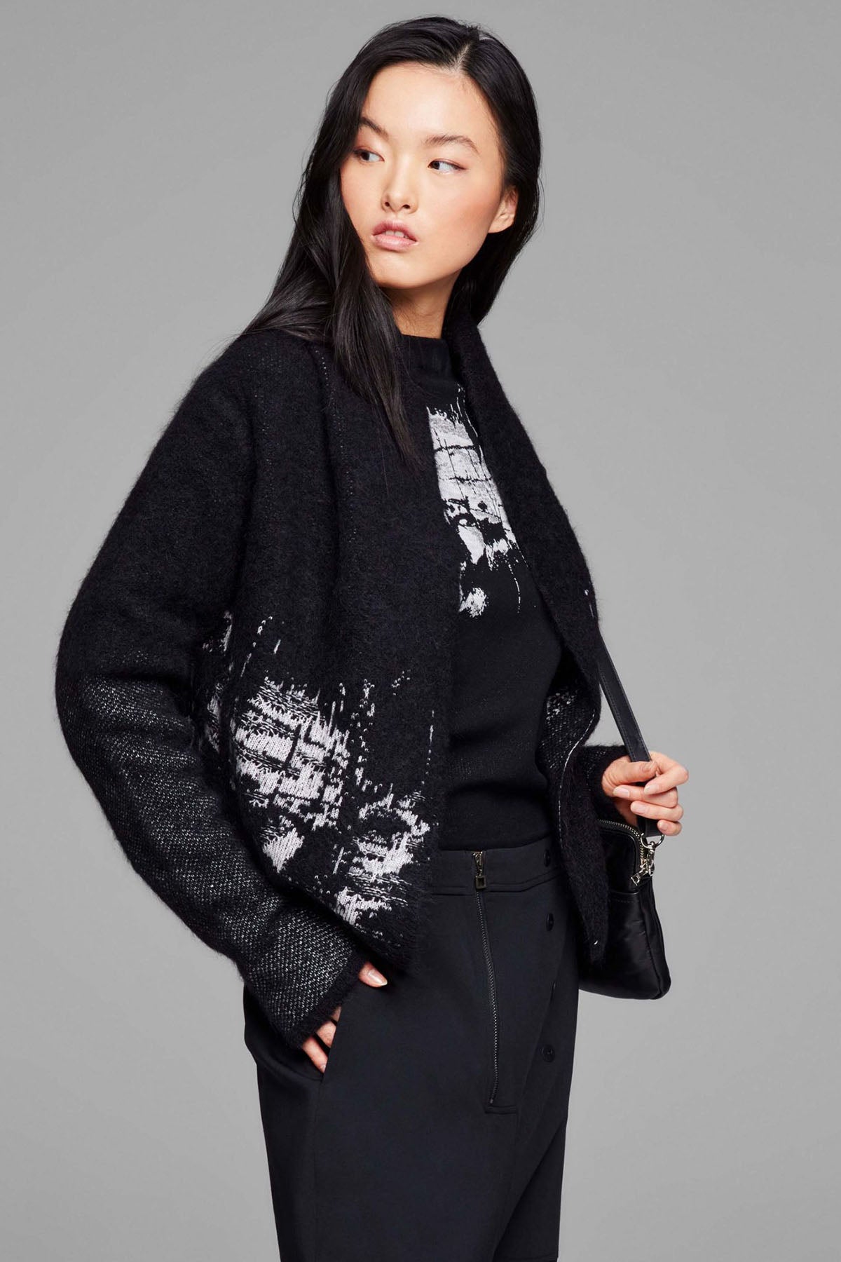 Sarah Pacini Yün Örgü Triko Ceket-Libas Trendy Fashion Store