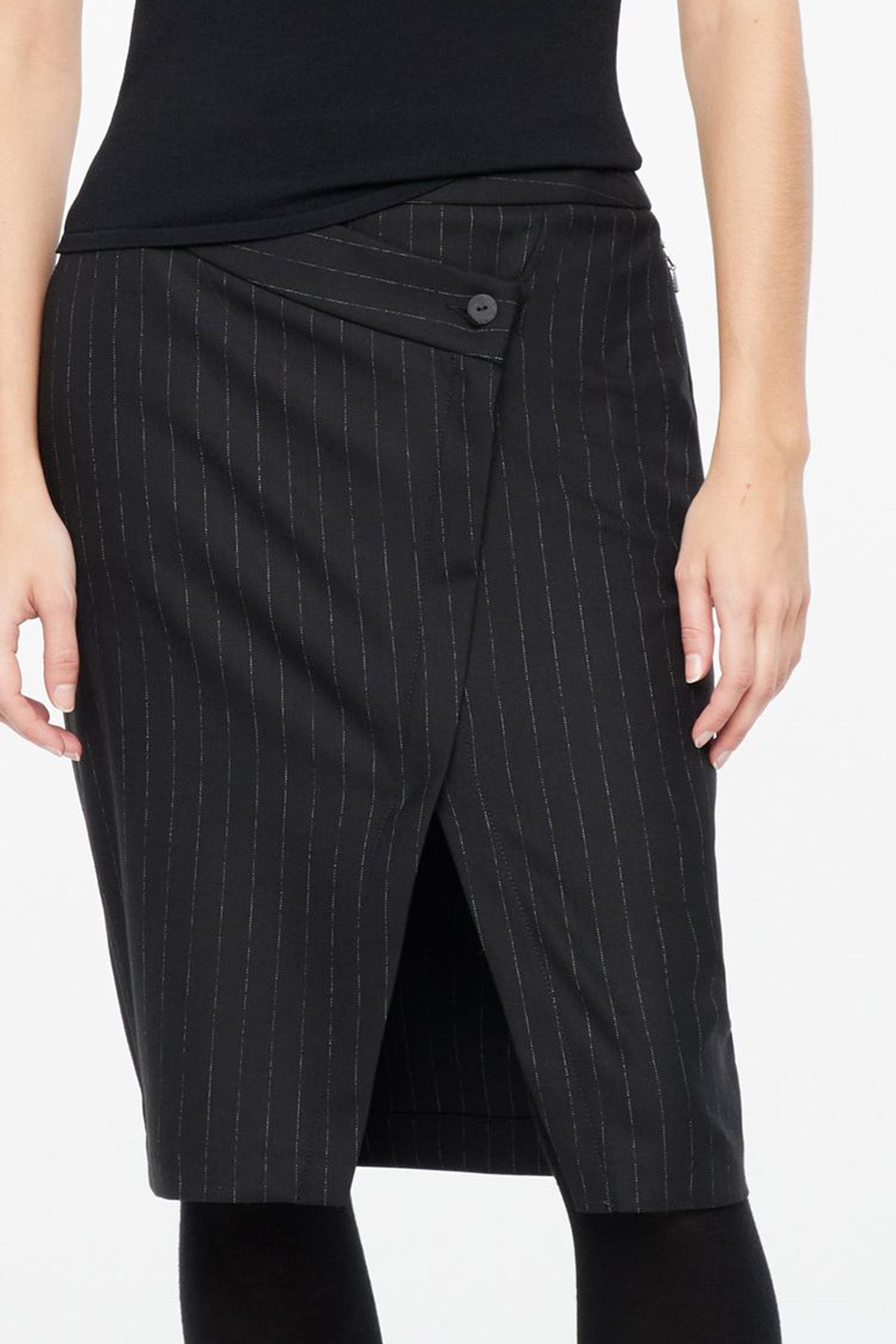 Sarah Pacini Çizgili Yün Etek-Libas Trendy Fashion Store