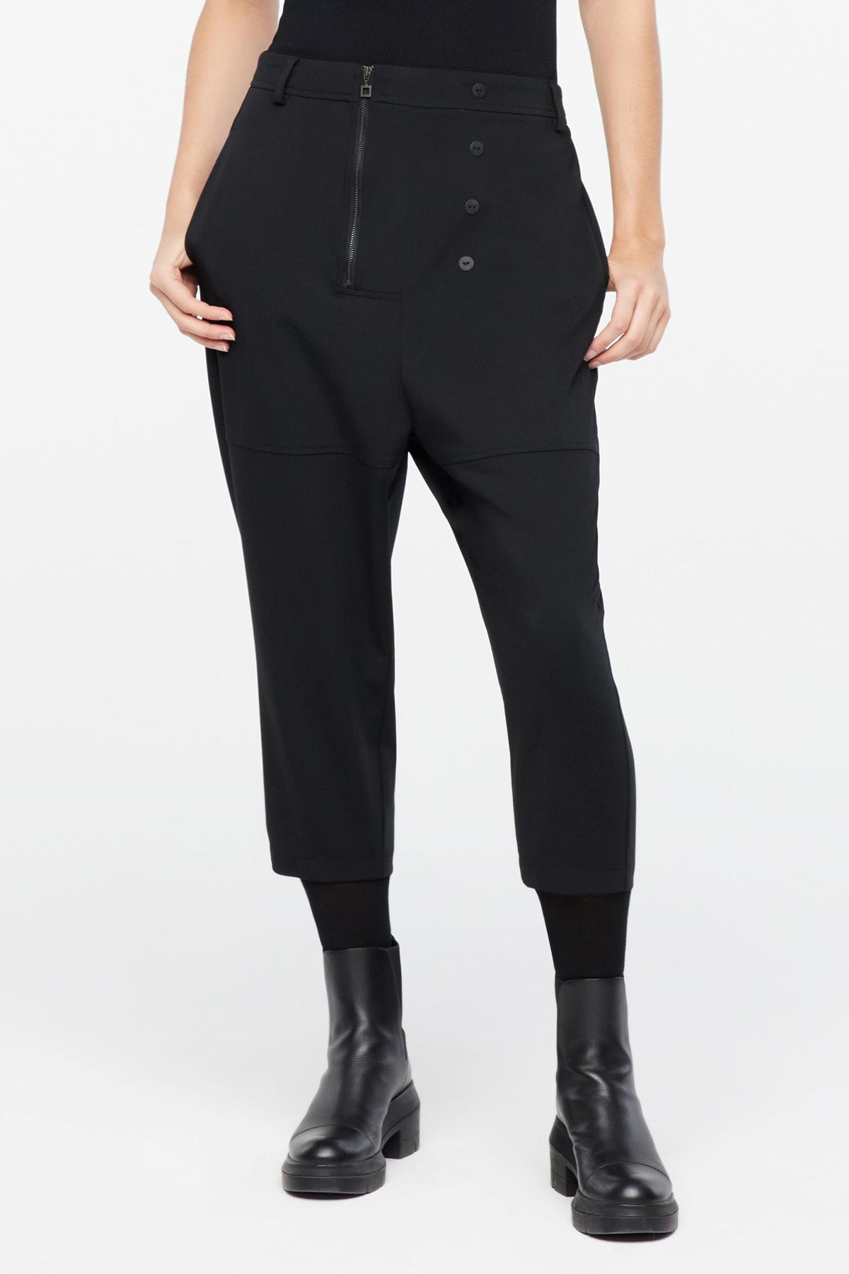 Sarah Pacini Crop Streç Yün Pantolon-Libas Trendy Fashion Store