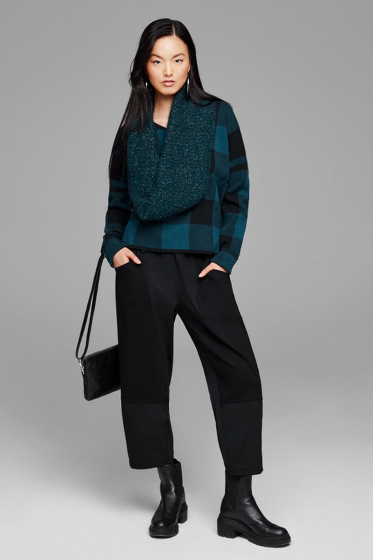 Sarah Pacini Beli Lastikli Streç Yün Pantolon-Libas Trendy Fashion Store
