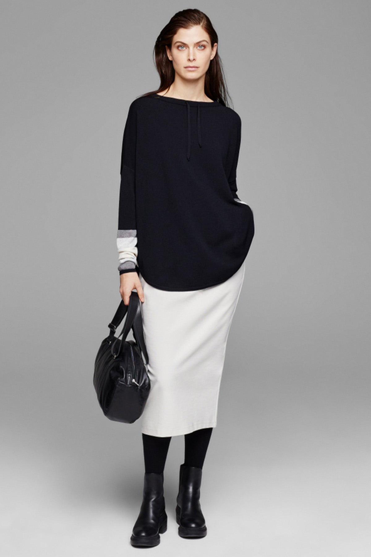 Sarah Pacini Yakası Büzgülü Triko-Libas Trendy Fashion Store
