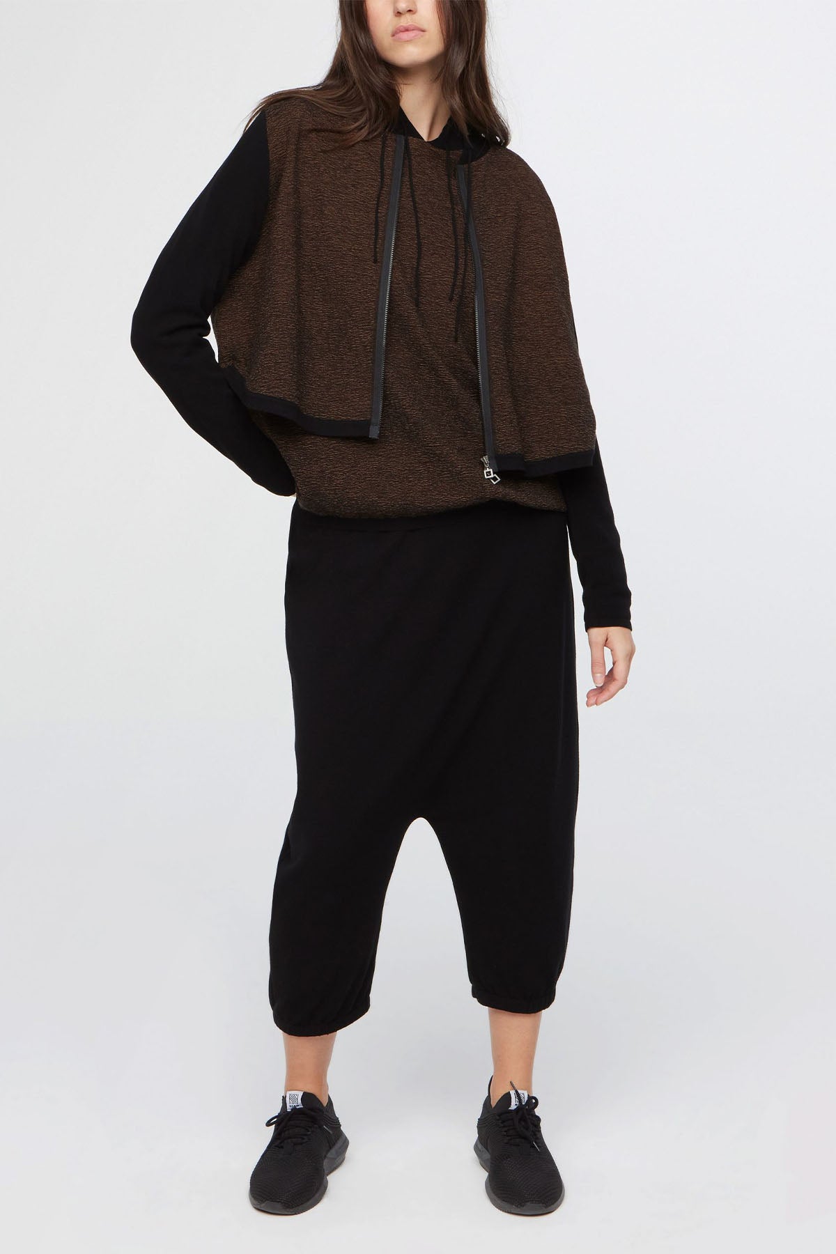 Sarah Pacini Büzgülü Yaka Fermuarlı Triko Ceket-Libas Trendy Fashion Store