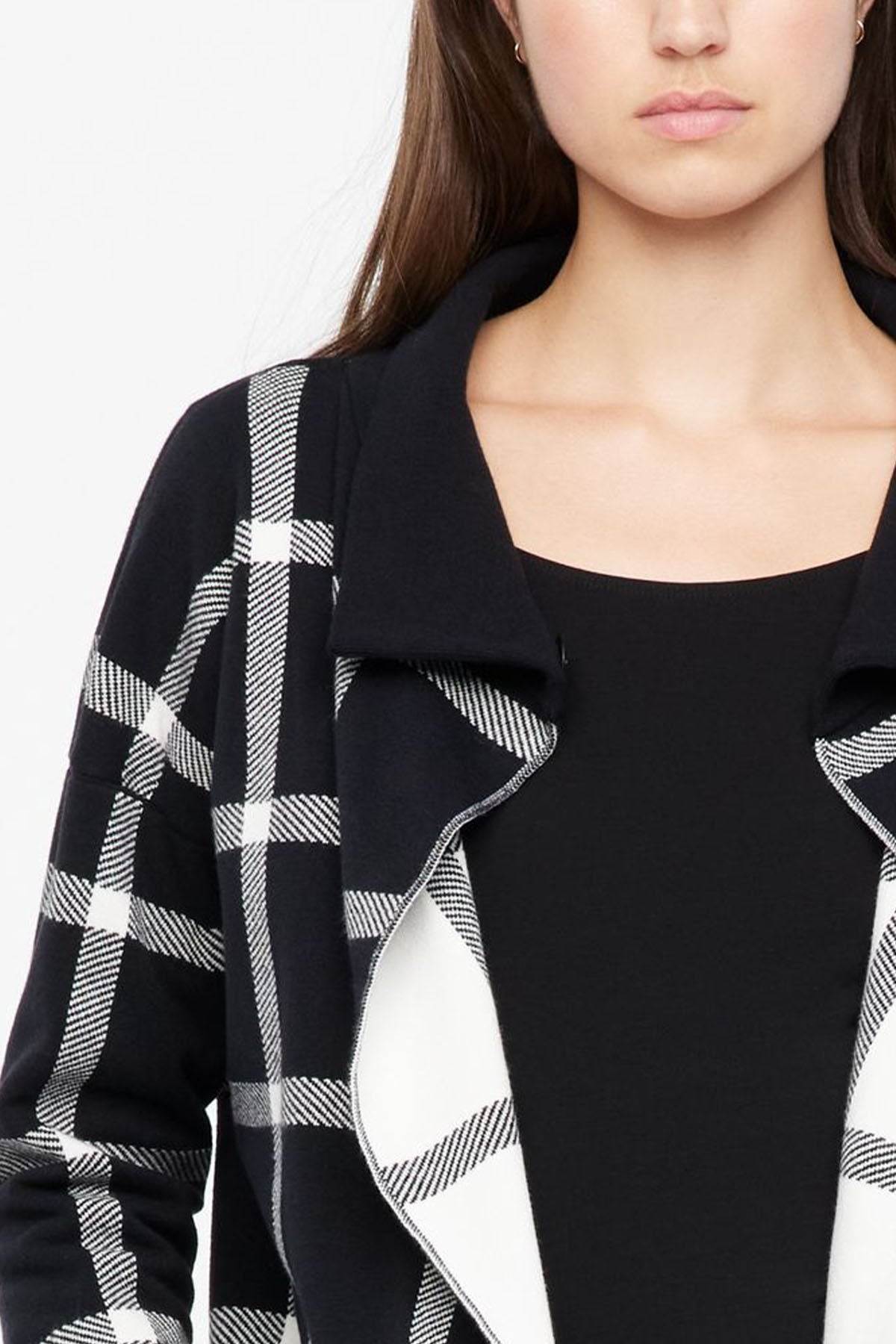 Sarah Pacini Ekose Desenli Triko Ceket-Libas Trendy Fashion Store