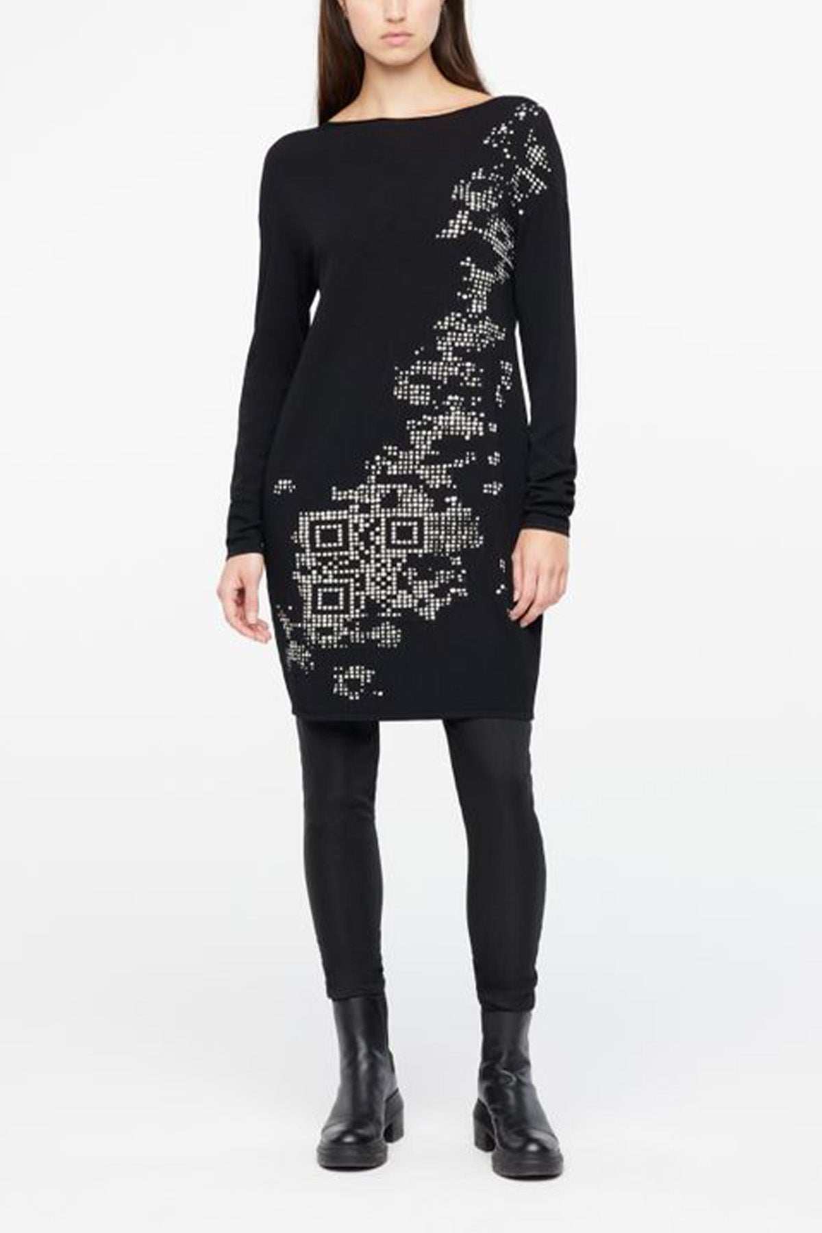 Sarah Pacini Desenli Dizüstü Elbise-Libas Trendy Fashion Store