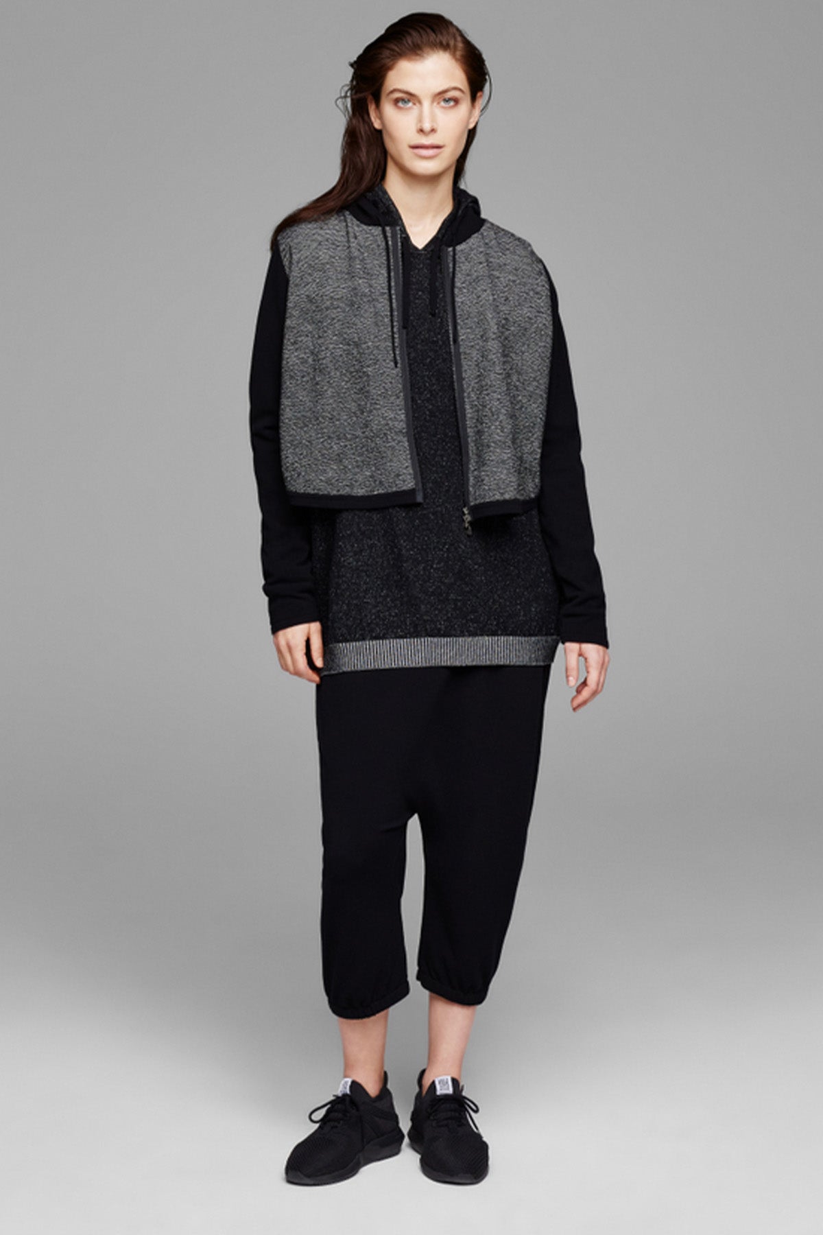 Sarah Pacini Büzgülü Yaka Fermuarlı Triko Ceket-Libas Trendy Fashion Store