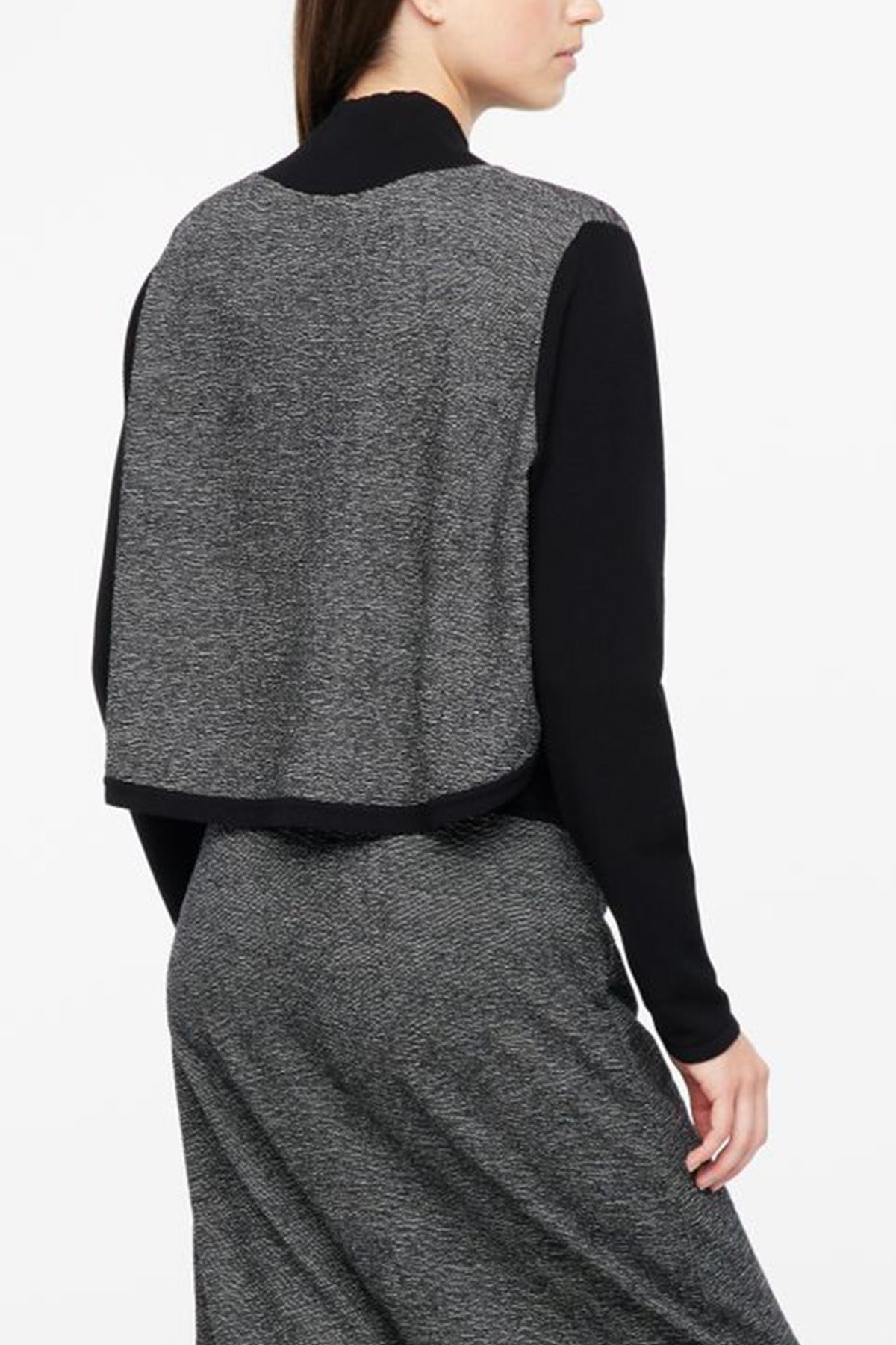 Sarah Pacini Büzgülü Yaka Fermuarlı Triko Ceket-Libas Trendy Fashion Store