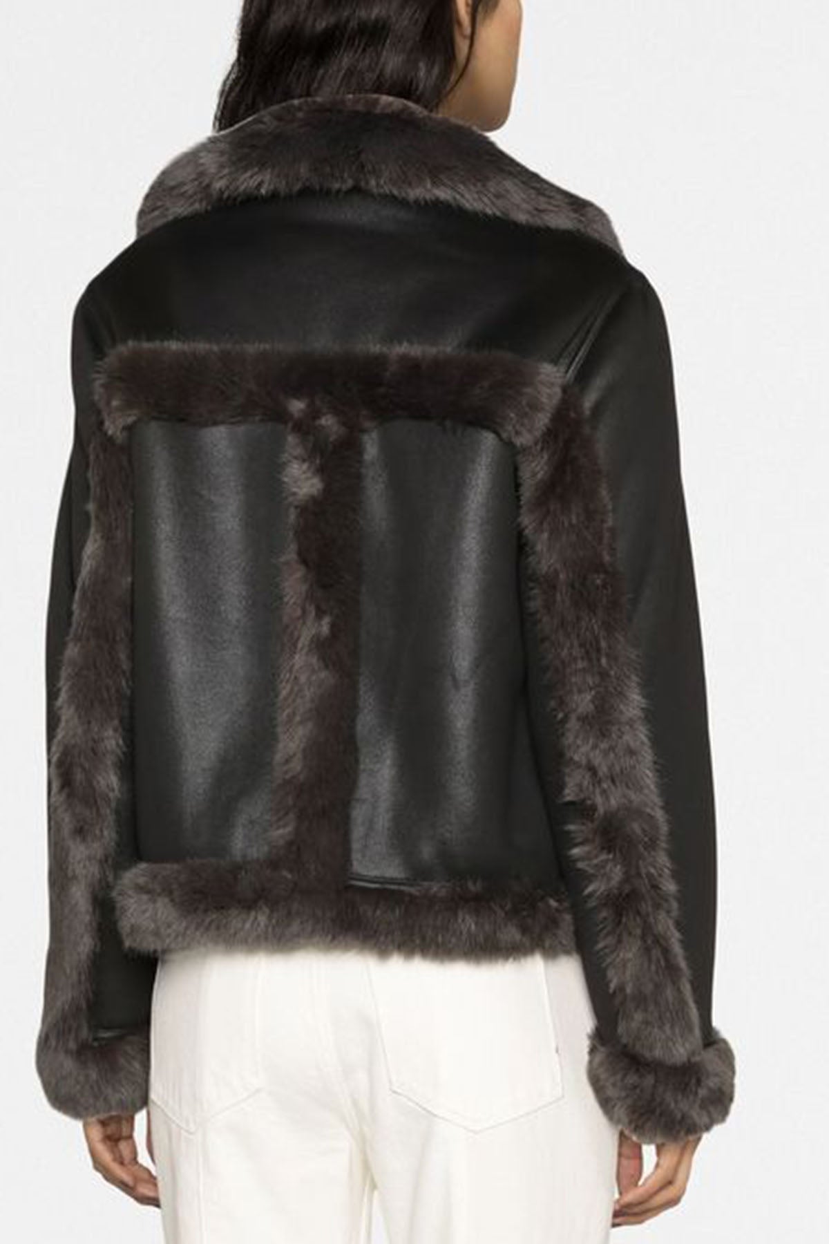 Urbancode Çift Taraflı Eko Kürk Deri Mont-Libas Trendy Fashion Store