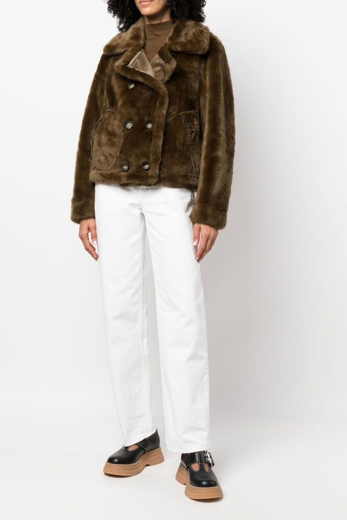 Urbancode Çift Taraflı Eko Kürk Deri Mont-Libas Trendy Fashion Store