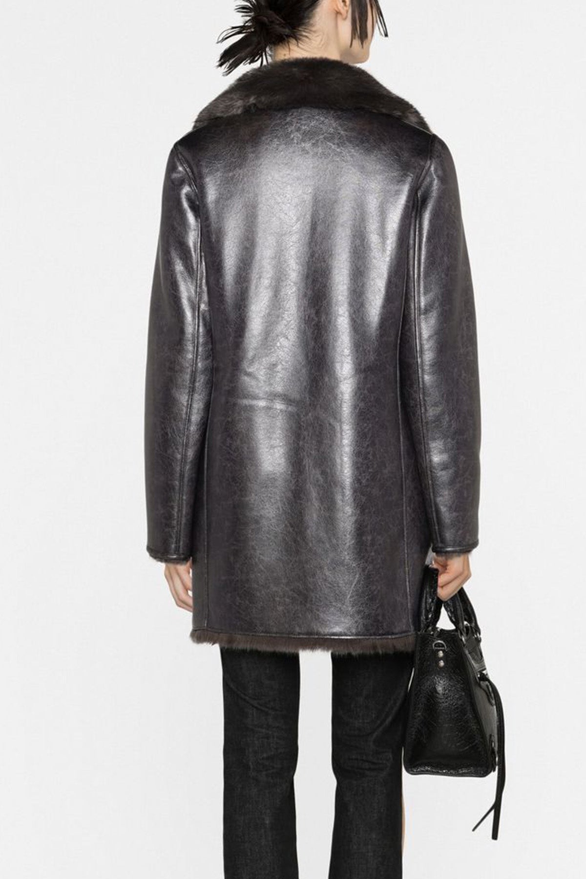 Urbancode Çift Taraflı Eko Kürk Deri Kaban-Libas Trendy Fashion Store