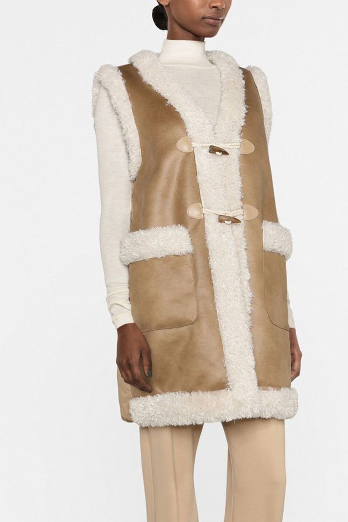 Urbancode Eko Kürk Deri Yelek-Libas Trendy Fashion Store