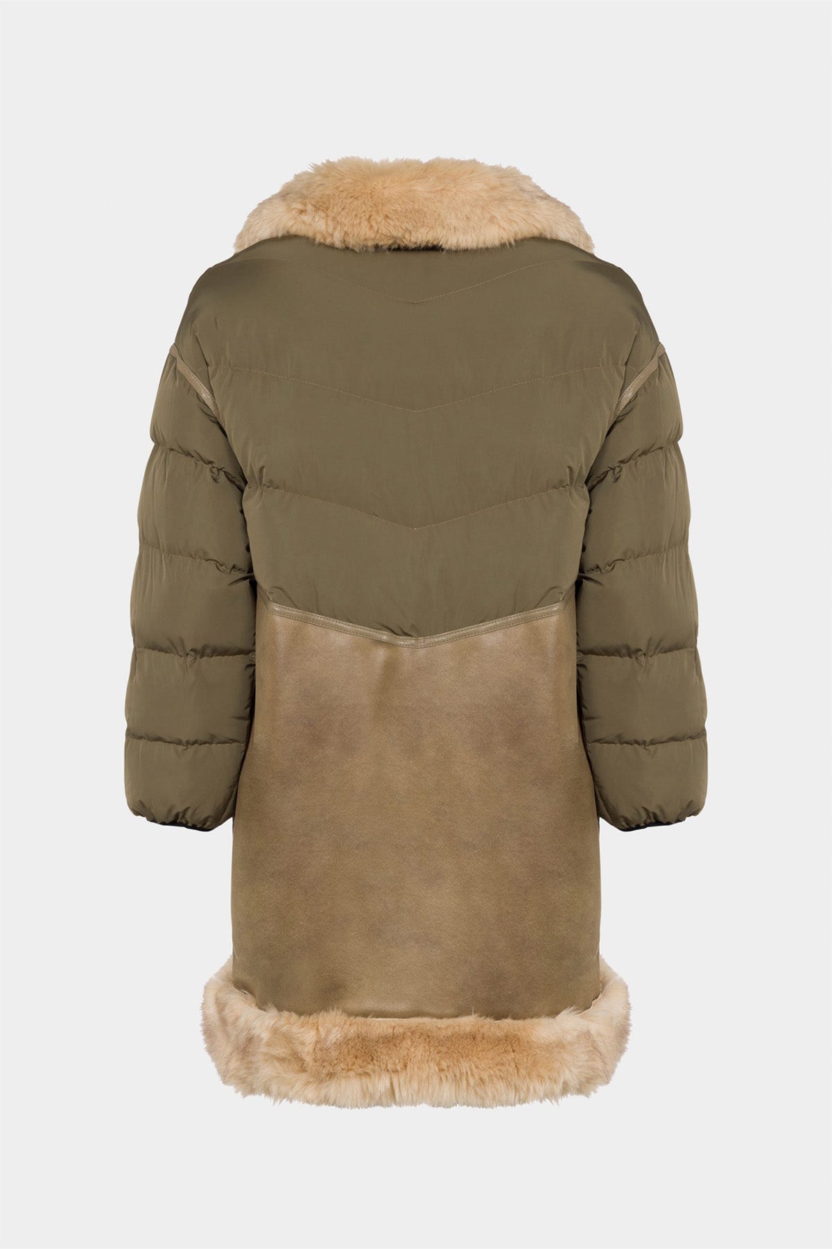 Urbancode Çift Taraflı Eko Kürk Deri Kaban-Libas Trendy Fashion Store