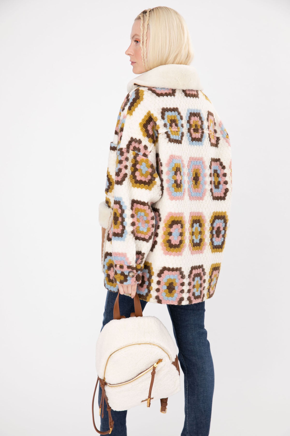 Ava Adore Kürklü Deri Detaylı Kısa Yün Kaban-Libas Trendy Fashion Store