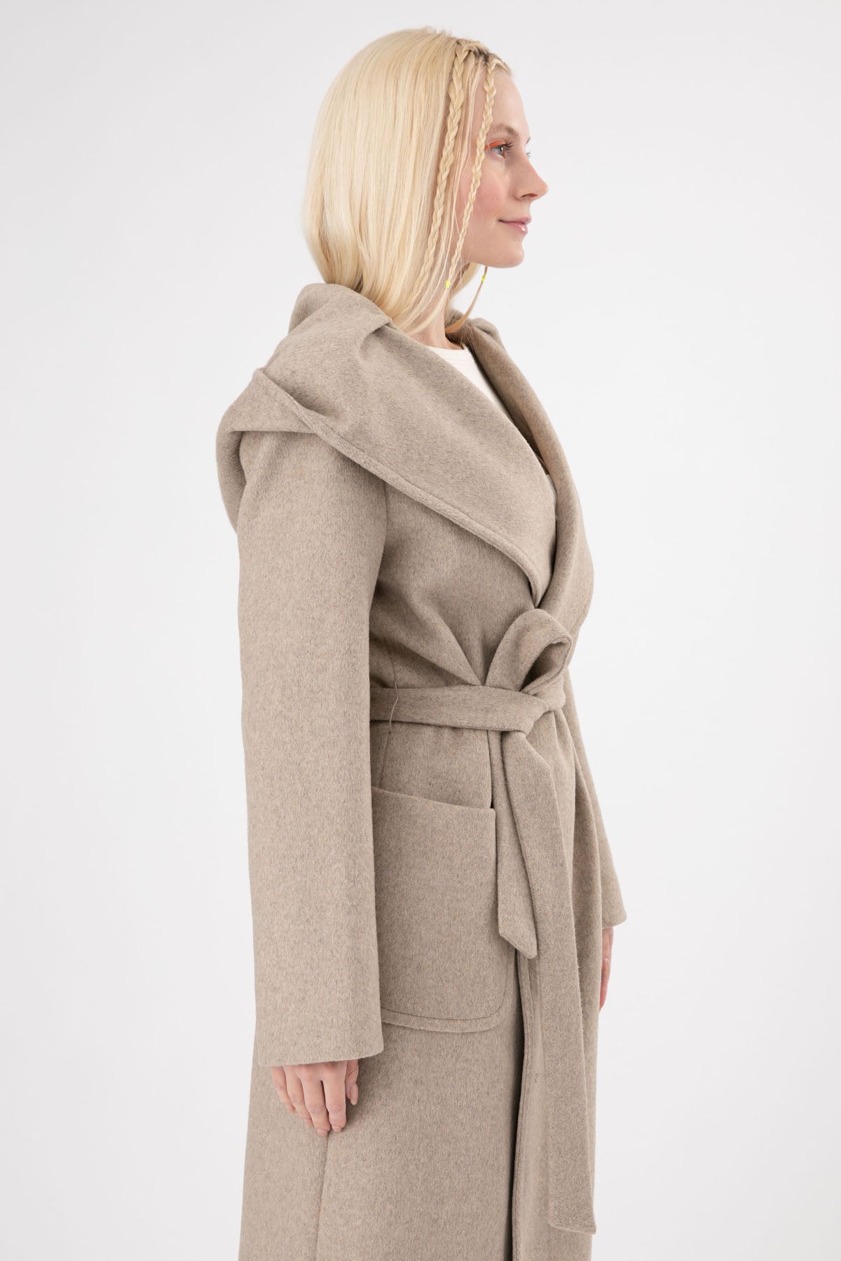 Ava Adore Kapüşonlu Kuşaklı Manto-Libas Trendy Fashion Store