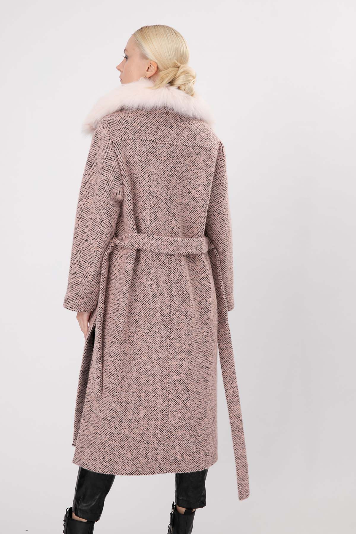 Ava Adore Kruvaze Kürklü Manto-Libas Trendy Fashion Store