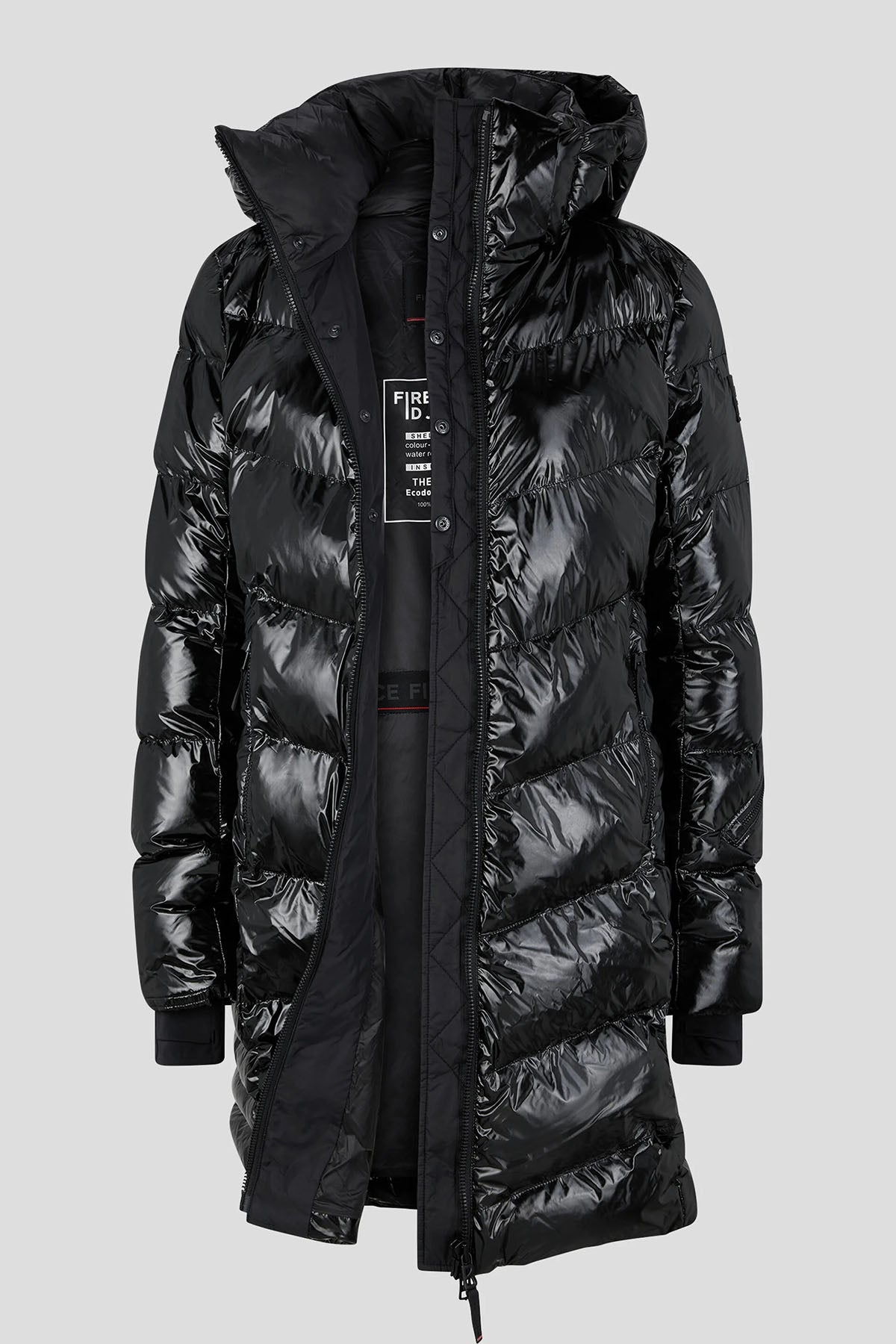 Bogner Aenny Kapüşonlu Parlak Uzun Puffer Mont-Libas Trendy Fashion Store